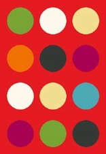 Kusový koberec SWING 3247/3P77 Red 160/230 barevné kruhy