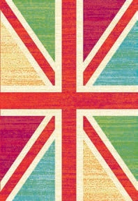 Kusový koberec SWING 6598/3P07 Red 135/190 britská vlajka barevná
